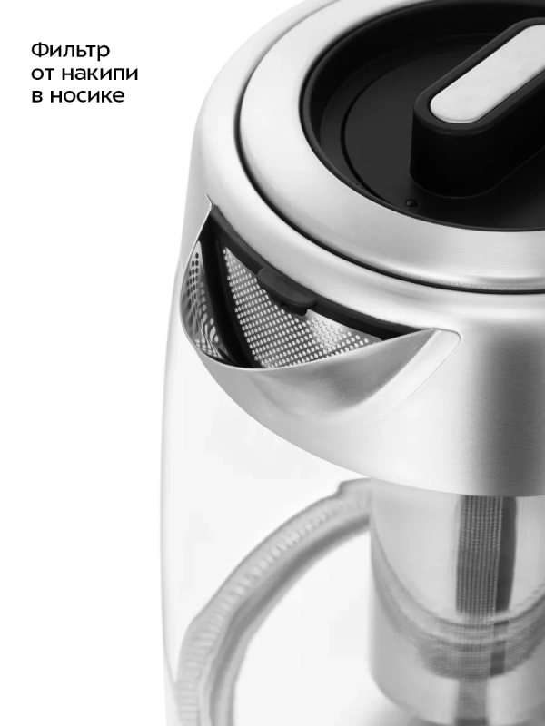 Чайник электрический стеклянный с подсветкой КТ-6796 - 1.7 л Чайник электрический стеклянный с подсветкой КТ-6796 - 1.7 л