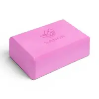 Блок для йоги 23&times;15&times;7.5 см, вес 120 г, розовый
