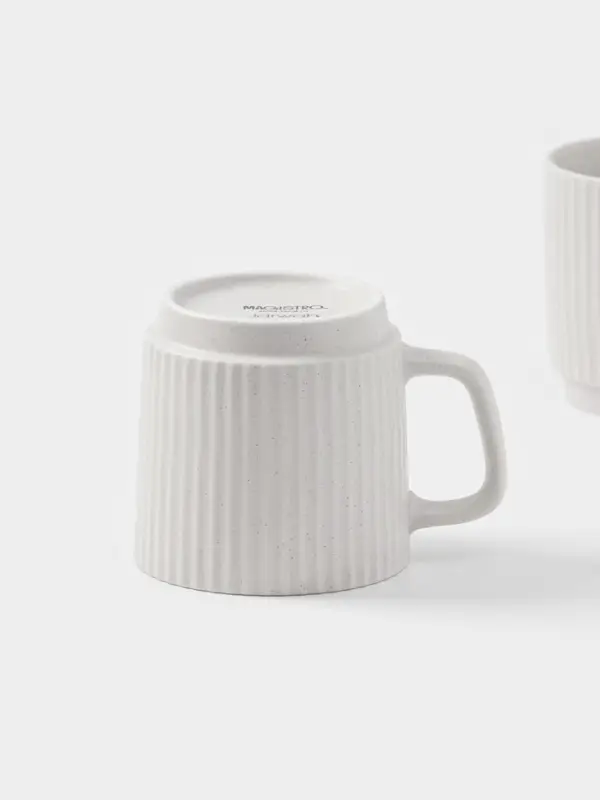 Кружки Magistro Jarwah Lausanne, 240 мл, 7.8&times;8 см, 2 шт., фарфор, серые