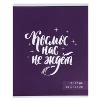 Тетрадь 48 листов в клетку, Calligrata &laquo;Надпись-1&raquo;, МИКС