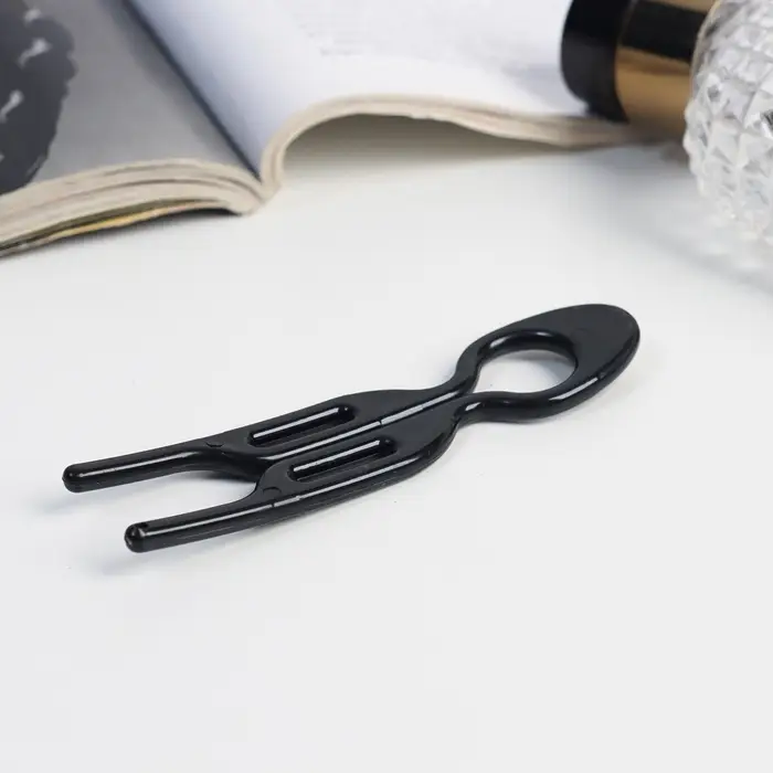 Шпилька для волос «Берта», набор 2 шт., 9×2 см, чёрная