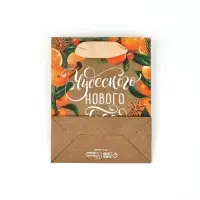 Набор крафтовых пакетов &laquo;Новогодний&raquo;, 3 шт. 12&times;15&times;5.5 см и 1 шт. 27&times;23&times;11.5 см