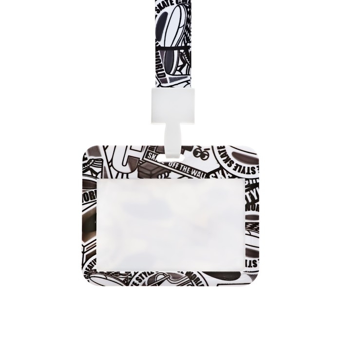 Бейдж горизонтальный, внешний 100 х 80мм, внутренний 52 х 82мм, лента 42 см, Граффити Бейдж горизонтальный, внешний 100 х 80мм, внутренний 52 х 82мм, лента 42 см, Граффити