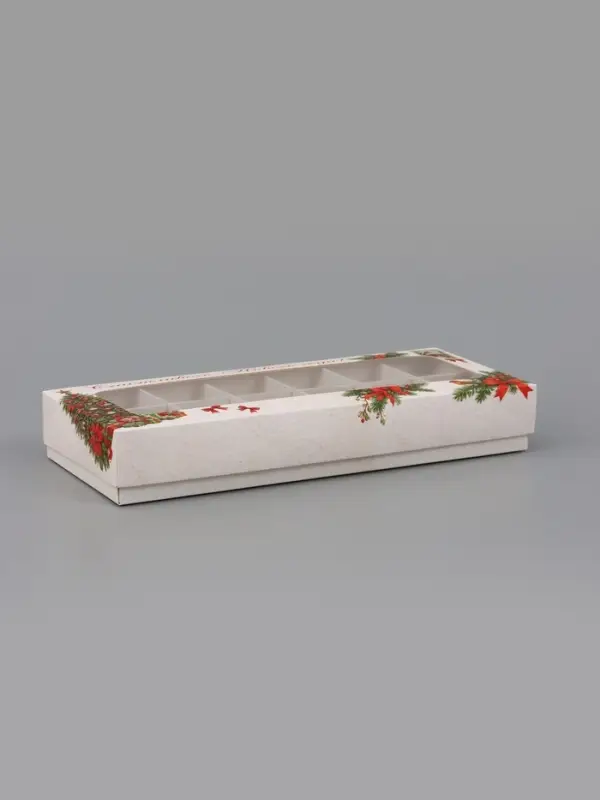 Коробка подарочная для 12 конфет &laquo;Счастливого Нового года!&raquo;, 3.8&times;10.5&times;26.5 см