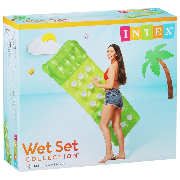 Матрас для плавания, 188 х 71 см, цвета МИКС, 58890NP INTEX Матрас для плавания, 188 х 71 см, цвета МИКС, 58890NP INTEX