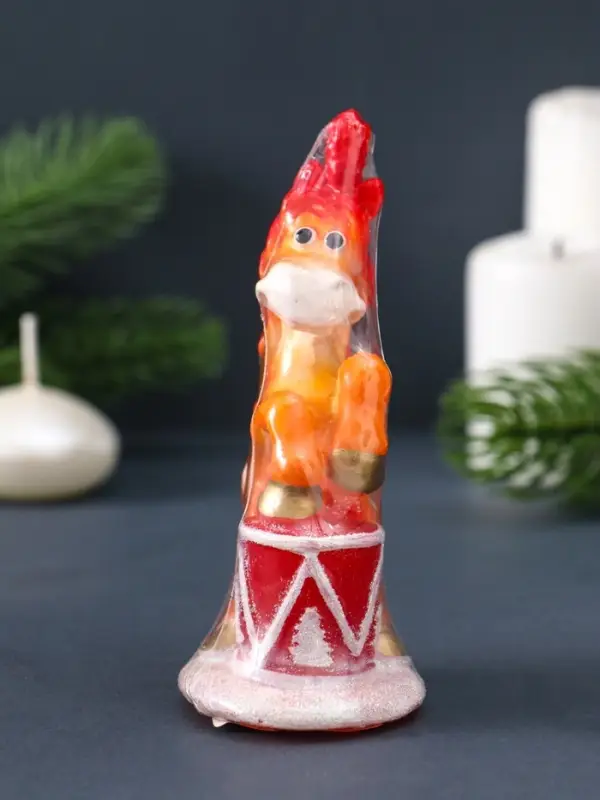 Свеча фигурная "Лошадка цирковая" 4,5х6х11 см, цв. золотой