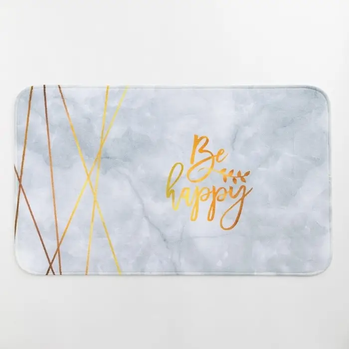 Коврик для ванной &laquo;Этель&raquo; Be happy, 80&times;50 см, велюр