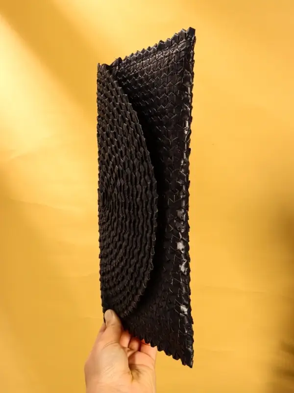 Сумка клатч плетёная из пальмового листа, 28×16×2 см, чёрная Сумка клатч плетёная из пальмового листа, 28×16×2 см, чёрная