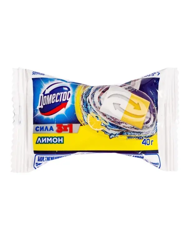 Сменный блок Domestos «Лимон», сила 3 в 1, 40 г Сменный блок Domestos «Лимон», сила 3 в 1, 40 г
