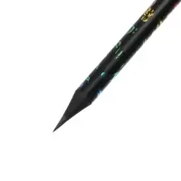 Карандаш чернографитный Calligrata, НВ, с ластиком, круглый, пластиковый, чёрный корпус с рисунком