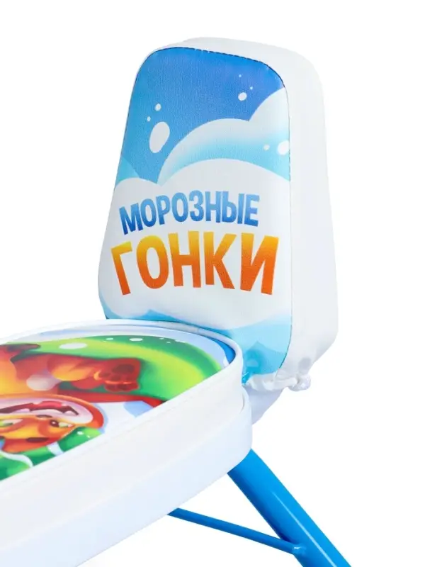 Снегокат растущий &laquo;Морозные гонки&raquo; Snow Cat, со спинкой, белый, голубой