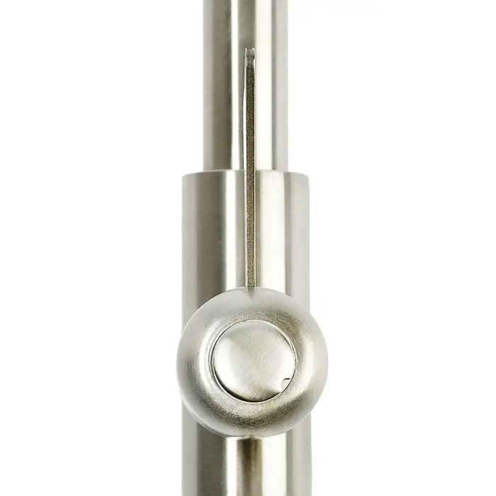 Моносмеситель ZEIN Z01, нержавеющая сталь, поворотный излив, сатин