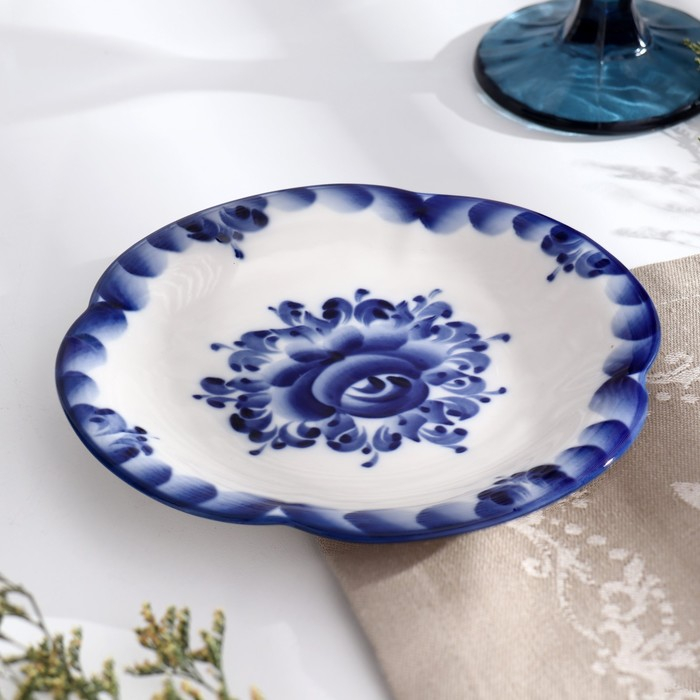 Блюдце «Пирожковница», D=16 см, гжель Блюдце «Пирожковница», D=16 см, гжель