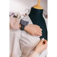 Игольница на браслете &laquo;Кошка&raquo;, 23&times;6.5 см, серая