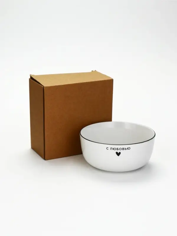Тарелка суповая керамическая &laquo;С любовью&raquo;, 14.5&times;6.4 см, 600 мл, ручная работа