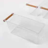 Корзины для хранения Wood Fusion, набор 3 шт.: 33&times;13&times;14 см, пластик, буковое дерево