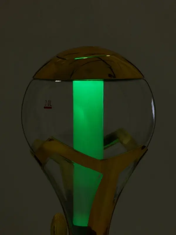 Башня пивная &laquo;Шар&raquo;, колба 3 л, ёмкость для льда, подсветка, пластик, золотистая