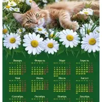 Календарь 2026 &laquo;Кот в цветах&raquo;, А3