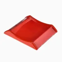 Монетница двухкомпонентная, с местом для рекламной вставки, 19.3&times;16.3&times;2.5 см, красная