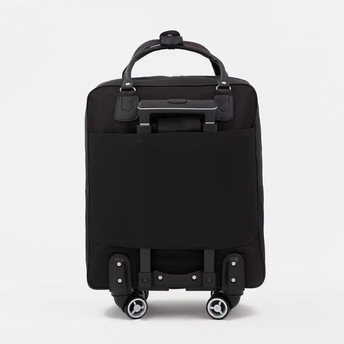 Сумка дорожная 2 в 1 на 4 колёсах 20", отдел на молнии, 4 наружных кармана, чёрная