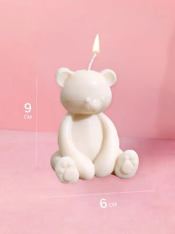 Свеча "Плюшевый Мишка" 6х6х9 см, соевый воск МИКС