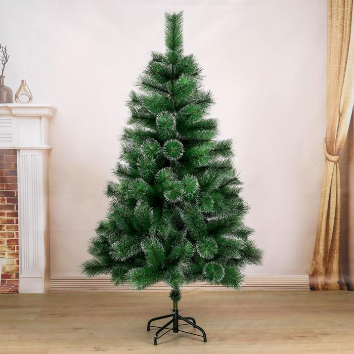 Кедр серебро 150 см, d иголок 10 см, d нижнего яруса 88 см, 152 ветки, металл подставка Кедр серебро 150 см, d иголок 10 см, d нижнего яруса 88 см, 152 ветки, металл подставка