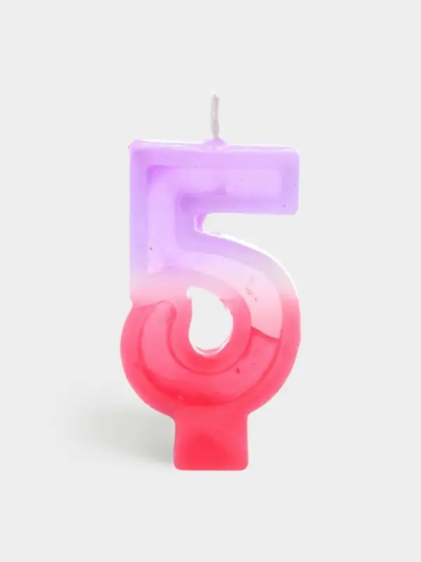 Свеча цифра для торта &laquo;5&raquo;, 8&times;3.75&times;1 см