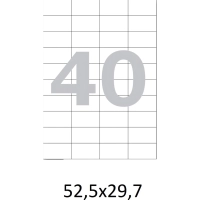 Этикетки самоклеящиеся кауч.к.52,5х29,7 40шт/л А4(100л/уп)