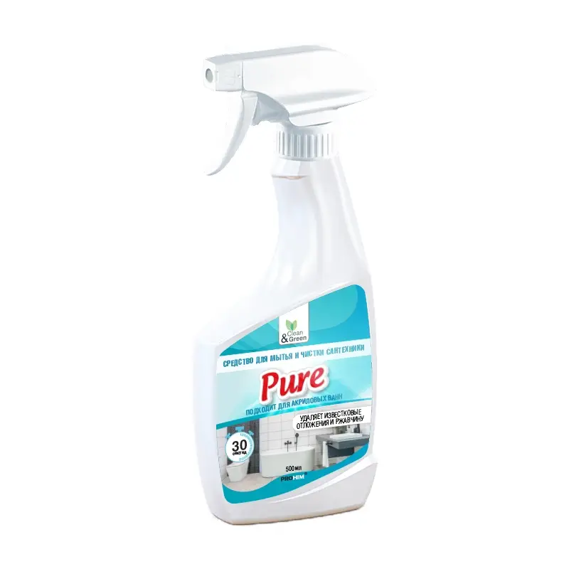 Средство для мытья и чистки сантехники "Pure" (кислотное, триггер) 500 мл. Clean&Green CG8078