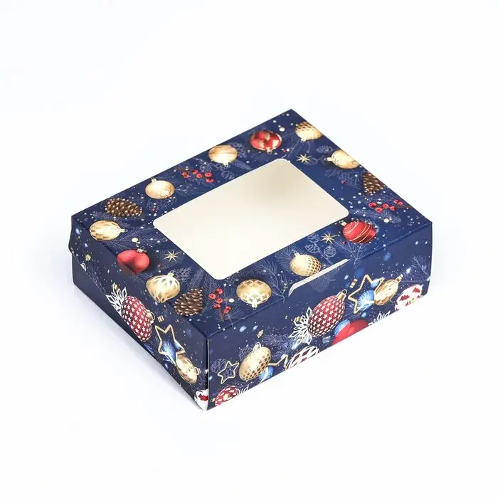 Коробка подарочная новогодняя складная «Игрушки», 10×8×3.5 см