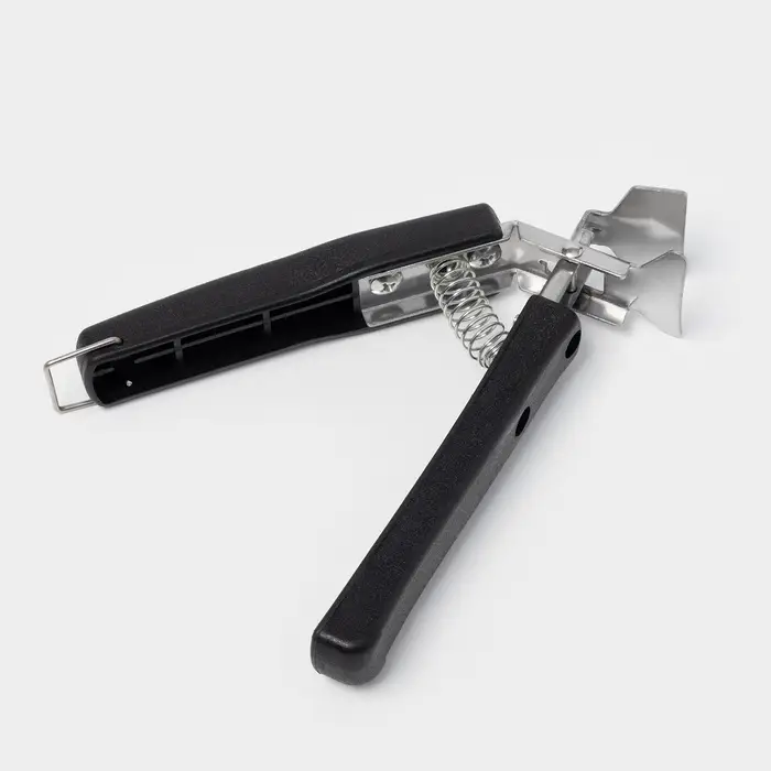 Чапельник держатель для сковородки Доляна &laquo;Повар&raquo;, 17&times;3 см, нержавеющая сталь, чёрный