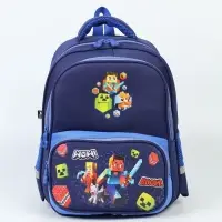 Ранец с эргономичной спинкой текстильный "Пиксели"