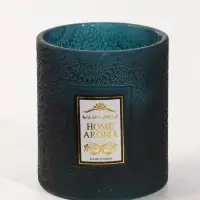 Свеча ароматическая в стекле HOME AROMA 200 г, 8.5&times;8.5&times;10 см, цветочная пыльца и воск