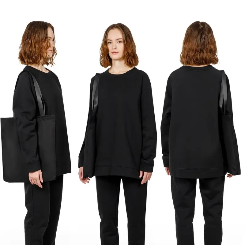 Шопер B5, черный с черными ручками Шопер B5, черный с черными ручками