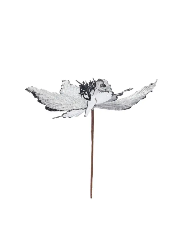 Декор &laquo;Холодный цветок&raquo;, 27&times;20 см, серебро МИКС