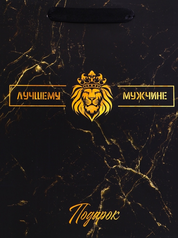 Пакет подарочный вертикальный «Лучшему мужчине»,   ML 23 × 27 × 11.5 см