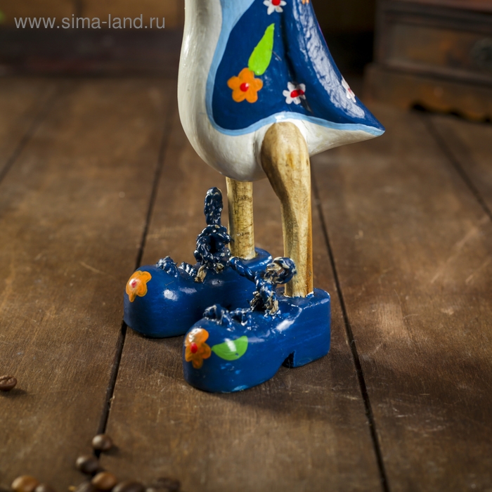 Сувенир Сувенир "Утка в синем летнем костюме" дерево 13х9х27 см