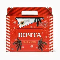 Коробка подарочная, самосборная &laquo;Почта Деда Мороза&raquo;, 33.7&times;25.7&times;7.9 см
