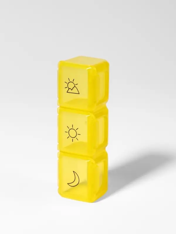 Таблетница - органайзер &laquo;Неделька&raquo;, съёмные ячейки, утро/день/вечер, 17.4&times;8.2&times;2.5 см, 7 контейнеров по 3 секции, разноцветная