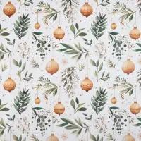 Бумага упаковочная новогодняя &laquo;Веточки зимы&raquo;, белый крафт, 1 лист, 80 г/м&sup2;, 70&times;100 см