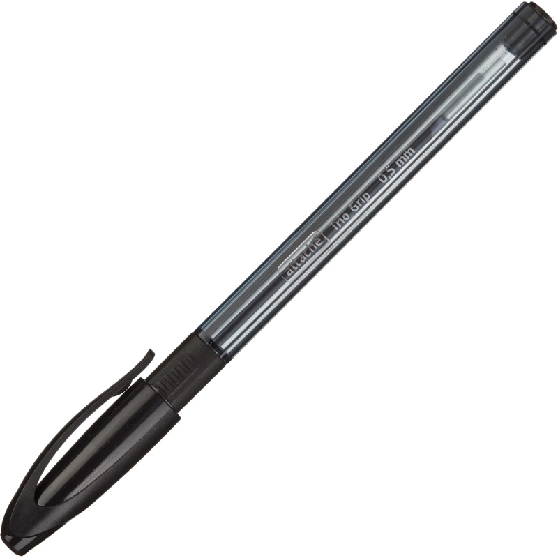 Ручка шариковая неавтомат. Attache Glide TrioGrip 0,5мм,чер,масл,манж
