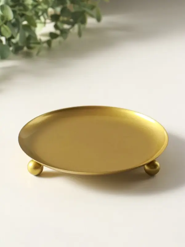 Подсвечник "Чашка на шариках" 14 см, золото