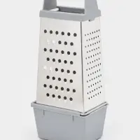 Тёрка с контейнером КВАРЦ &laquo;Универсал&raquo;, 4 грани, 450 мл, 27&times;12 см, металл, МИКС