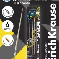 Набор кистей 4шт ErichKrause Sport DNA