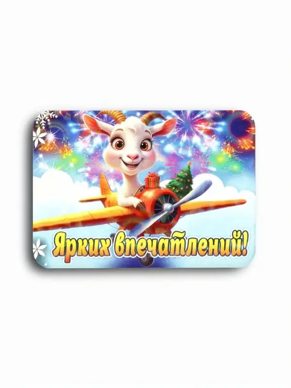 Магнит новогодний набор 6 шт. 2027 &laquo;С Новым Годом&raquo; 4.5&times;6.3 см
