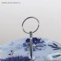Этажерка - фруктовница круглая Доляна &laquo;Лаванда&raquo;, 2 яруса, d=25/20 см, стекло, цвет сиреневый