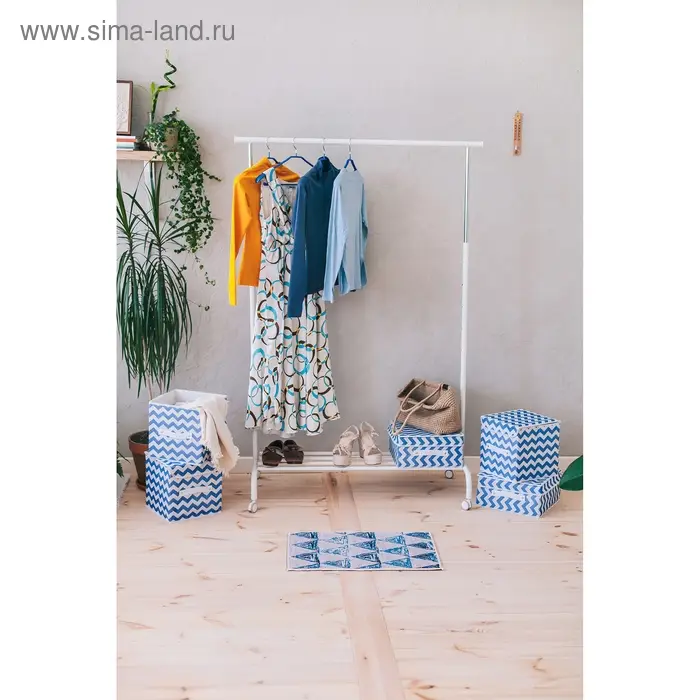 Органайзер для хранения белья «Зигзаг», 24 отделения, 32×32×12 см, цвет синий Органайзер для хранения белья «Зигзаг», 24 отделения, 32×32×12 см, цвет синий