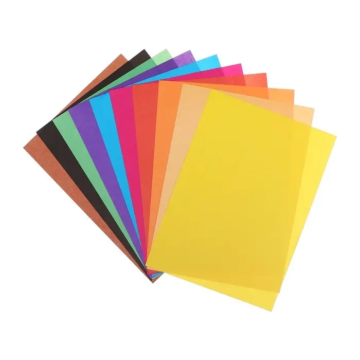 Бумага цветная А5, 10 листов, 10 цветов "Зверята", офсет, в папке