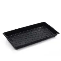 Поддон для рассады, 55&times;30&times;5.6 см, пластик, чёрный, дно МИКС, Greengo