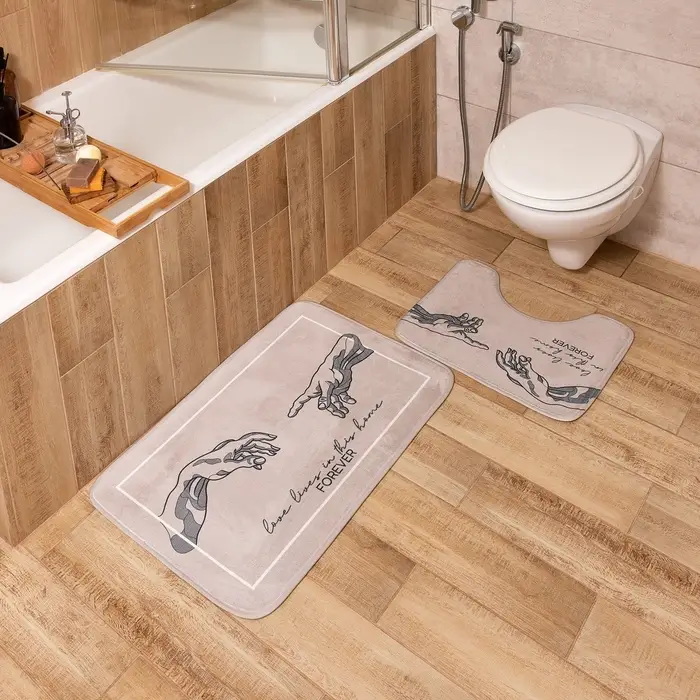 Коврик для ванной &laquo;Этель&raquo; Forever, 80&times;50 см, велюр